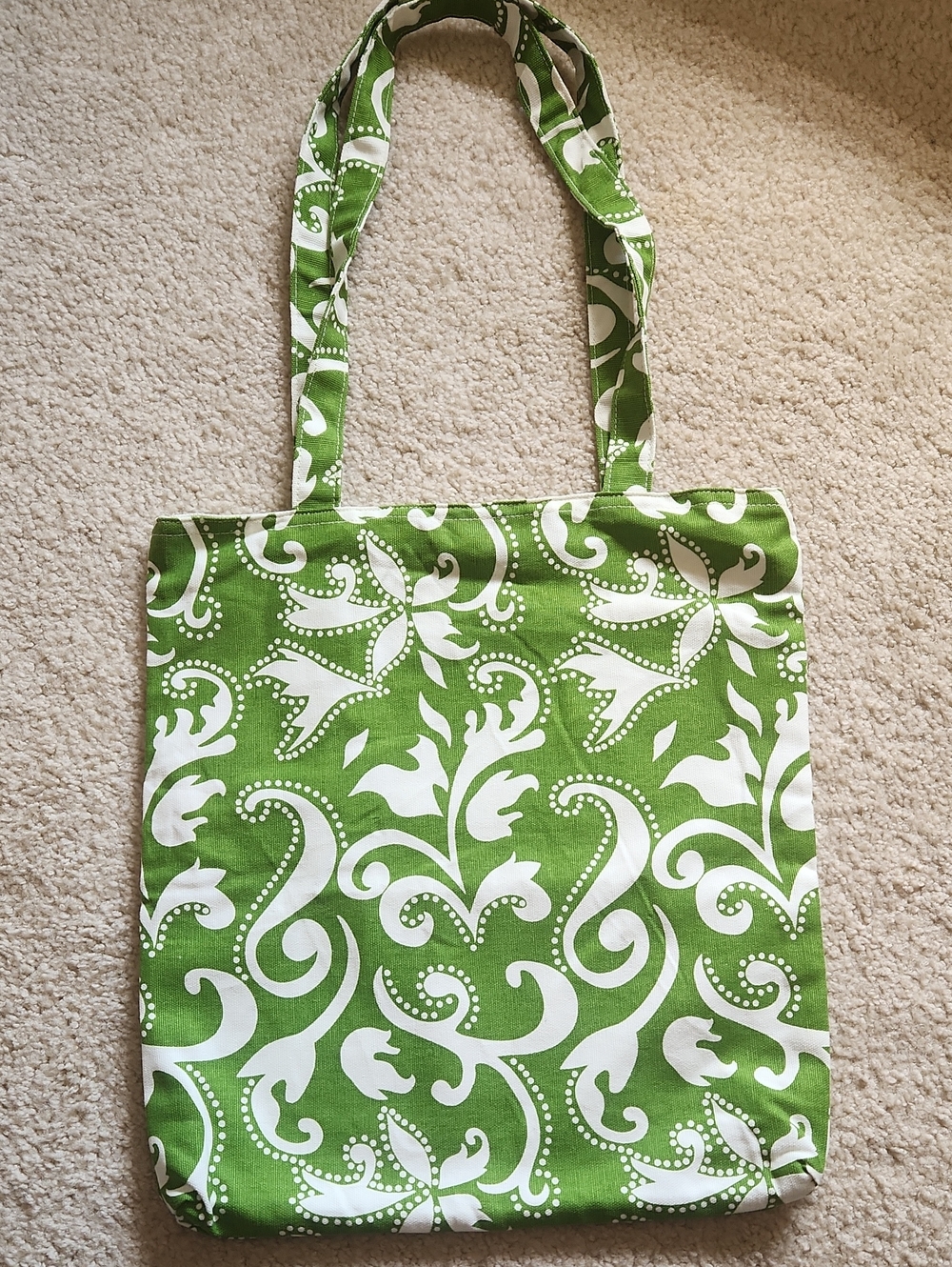 thirty-one Green and White Floral Pattern Tote